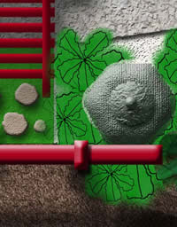 Garden Plan is Provided in High Resolution and Detail - Click to see Larger Image Japanese Garden Plan Detail
